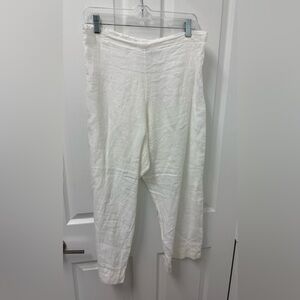 Bryn Walker Ivory Linen Trousers